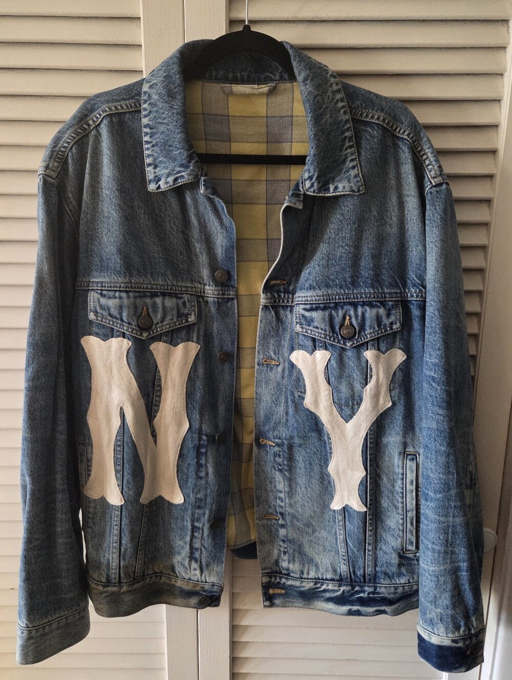 Gucci x NY Yankees Denim Jacket 2018 Size 46 Made in Italy
